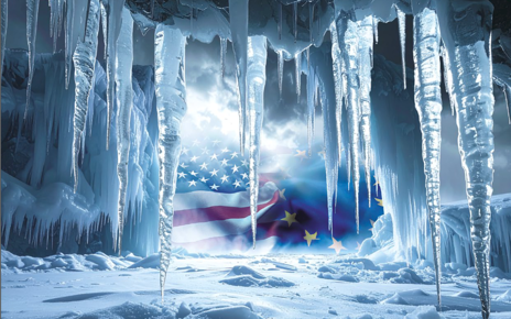 Kaltfront über  dem Atlantik Kaltfront über  dem Atlantik